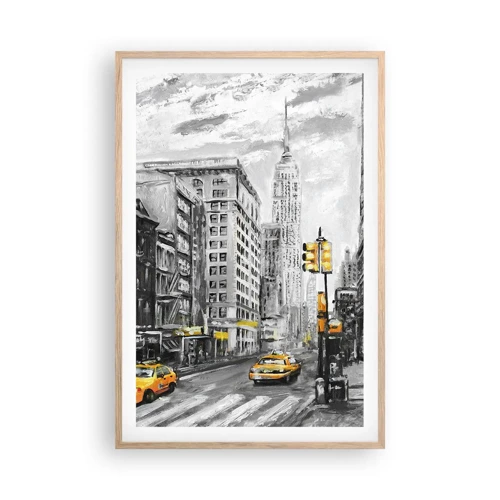 Affiche dans un chêne clair - Poster - Une histoire new-yorkaise - 61x91 cm