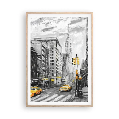 Affiche dans un chêne clair - Poster - Une histoire new-yorkaise - 70x100 cm