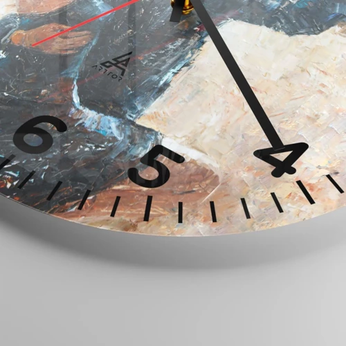 Horloge murale - Pendule murale - À la Rudolf Valentino - 40x40 cm
