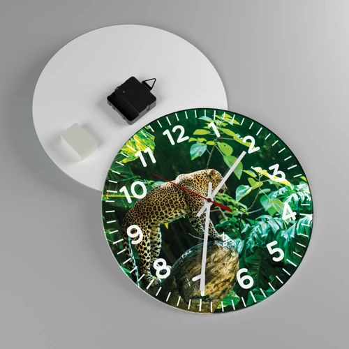 Horloge murale - Pendule murale - À la chasse? - 30x30 cm