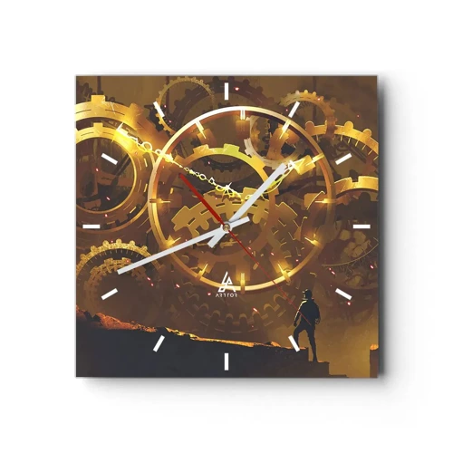 Horloge murale - Pendule murale - À la source du temps - 30x30 cm