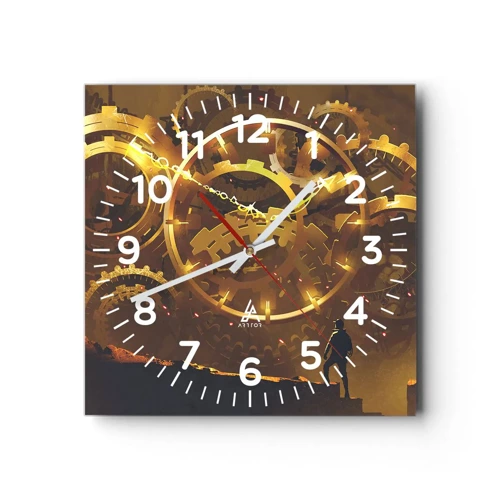 Horloge murale - Pendule murale - À la source du temps - 30x30 cm