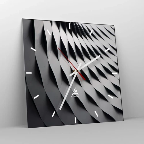 Horloge murale - Pendule murale - A la surface des vagues - 30x30 cm