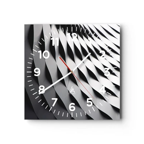 Horloge murale - Pendule murale - A la surface des vagues - 30x30 cm