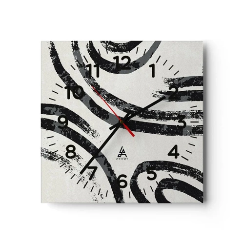 Horloge murale - Pendule murale - À moitié arrêté - 40x40 cm