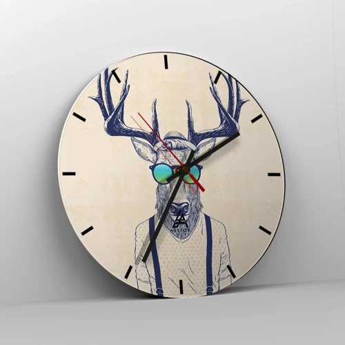 Horloge murale - Pendule murale - A qui vous attendiez-vous ? - 30x30 cm