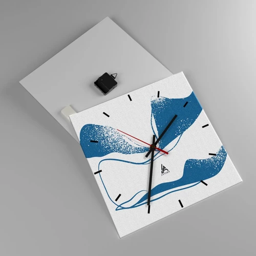 Horloge murale - Pendule murale - Abstraction ailée - 40x40 cm