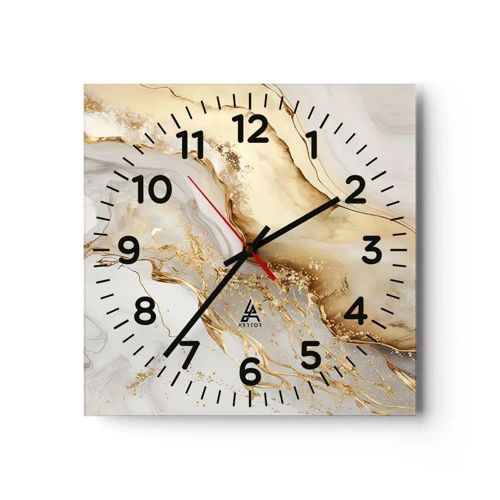 Horloge murale - Pendule murale - Abstraction : beauté et bonté - 30x30 cm