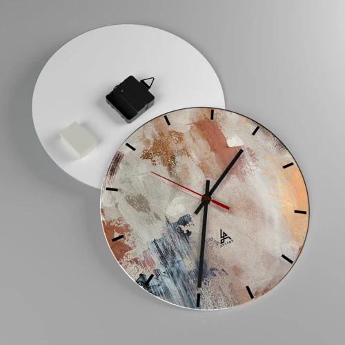 Horloge murale - Pendule murale - Abstraction brumeuse - 30x30 cm