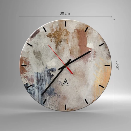 Horloge murale - Pendule murale - Abstraction brumeuse - 30x30 cm