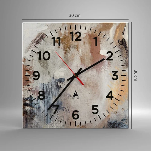 Horloge murale - Pendule murale - Abstraction brumeuse - 30x30 cm