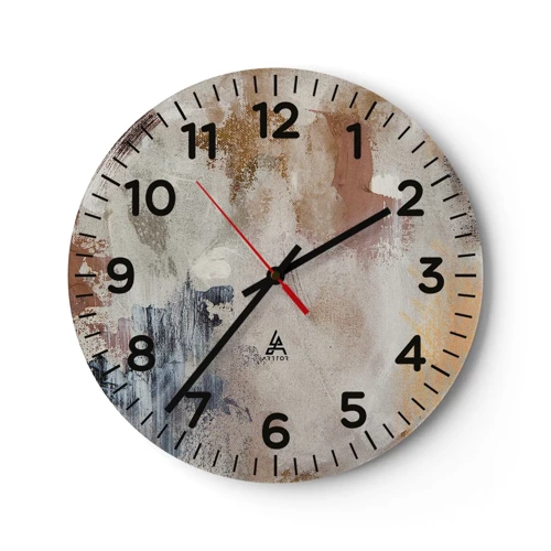 Horloge murale - Pendule murale - Abstraction brumeuse - 40x40 cm
