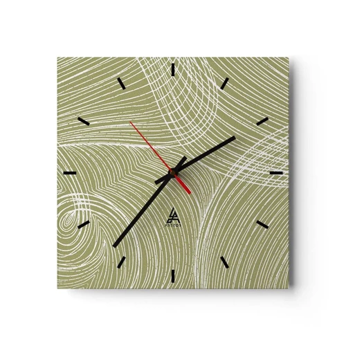 Horloge murale - Pendule murale - Abstraction complexe de blanc - 40x40 cm