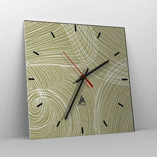 Horloge murale - Pendule murale - Abstraction complexe de blanc - 40x40 cm