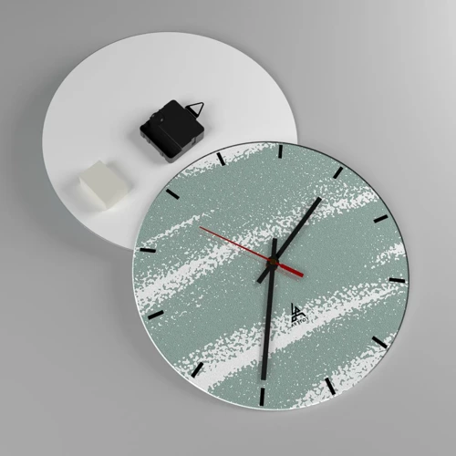 Horloge murale - Pendule murale - Abstraction dans un climat hivernal - 30x30 cm