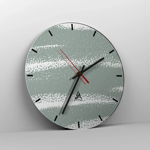 Horloge murale - Pendule murale - Abstraction dans un climat hivernal - 30x30 cm