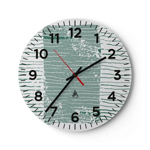 Horloge murale - Pendule murale - Abstraction de la mer - 40x40 cm