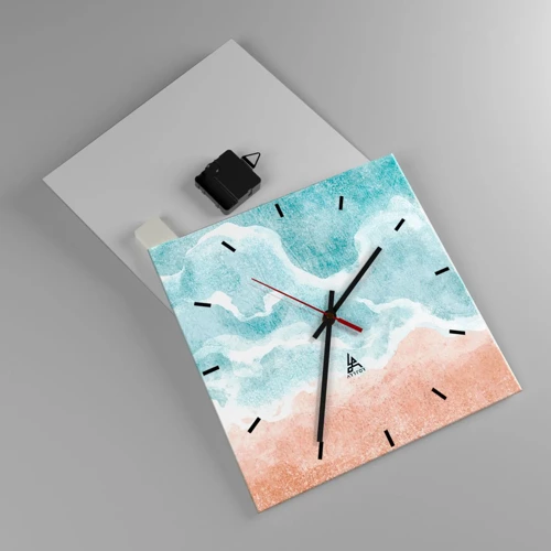 Horloge murale - Pendule murale - Abstraction du nuage - 30x30 cm