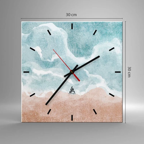 Horloge murale - Pendule murale - Abstraction du nuage - 30x30 cm