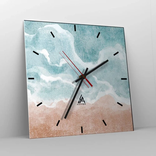 Horloge murale - Pendule murale - Abstraction du nuage - 30x30 cm