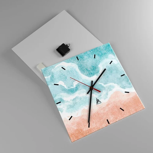 Horloge murale - Pendule murale - Abstraction du nuage - 40x40 cm