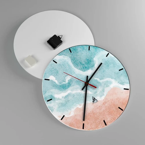 Horloge murale - Pendule murale - Abstraction du nuage - 40x40 cm