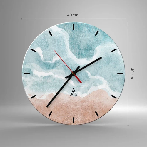 Horloge murale - Pendule murale - Abstraction du nuage - 40x40 cm