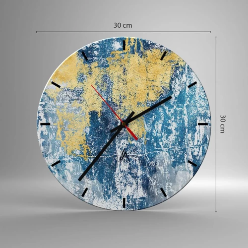 Horloge murale - Pendule murale - Abstraction du temps - 30x30 cm