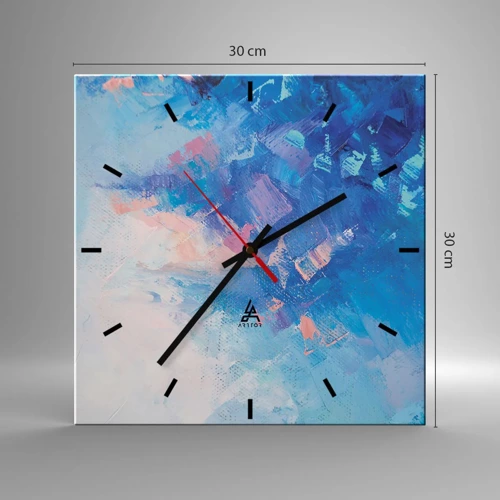 Horloge murale - Pendule murale - Abstraction hivernale - 30x30 cm