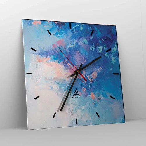 Horloge murale - Pendule murale - Abstraction hivernale - 30x30 cm