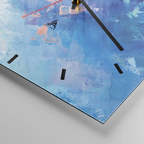 Horloge murale - Pendule murale - Abstraction hivernale - 30x30 cm