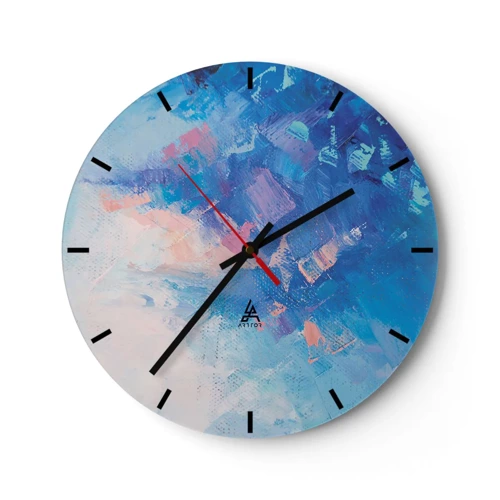 Horloge murale - Pendule murale - Abstraction hivernale - 30x30 cm