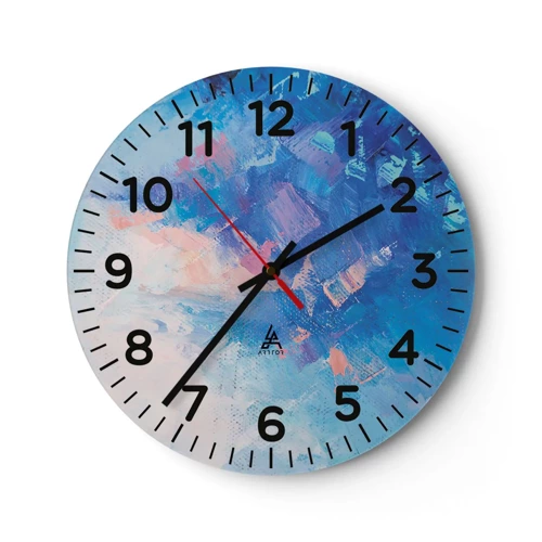 Horloge murale - Pendule murale - Abstraction hivernale - 40x40 cm