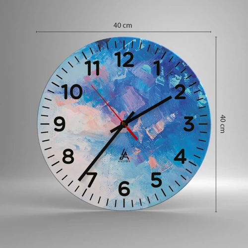 Horloge murale - Pendule murale - Abstraction hivernale - 40x40 cm
