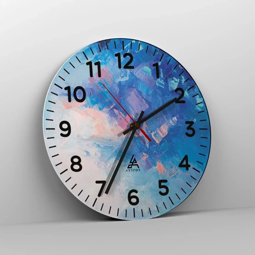 Horloge murale - Pendule murale - Abstraction hivernale - 40x40 cm