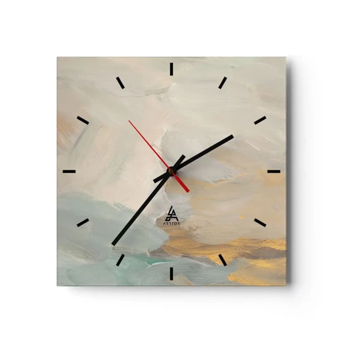 Horloge murale - Pendule murale - Abstraction – le pays de la douceur - 30x30 cm