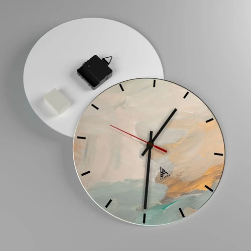 Horloge murale - Pendule murale - Abstraction – le pays de la douceur - 30x30 cm