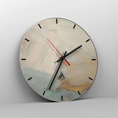 Horloge murale - Pendule murale - Abstraction – le pays de la douceur - 30x30 cm