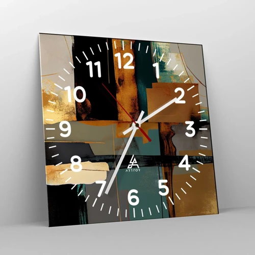 Horloge murale - Pendule murale - Abstraction – lumière et ombre - 30x30 cm