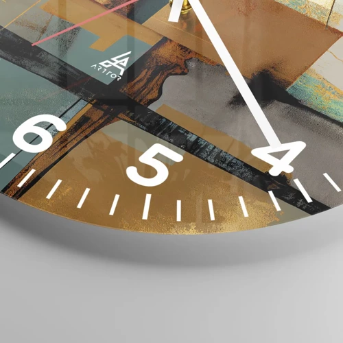 Horloge murale - Pendule murale - Abstraction – lumière et ombre - 30x30 cm