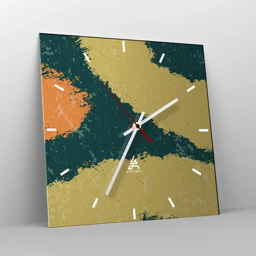 Horloge murale - Pendule murale - Abstraction – mouvement lent - 30x30 cm