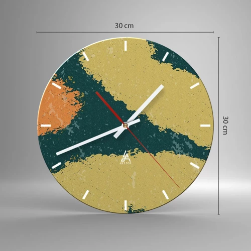 Horloge murale - Pendule murale - Abstraction – mouvement lent - 30x30 cm