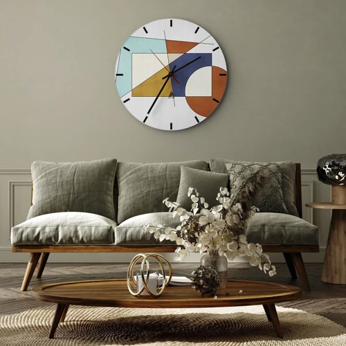 Horloge murale - Pendule murale - Abstraction : plaisir moderniste - 40x40 cm