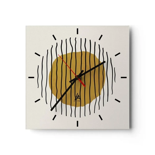 Horloge murale - Pendule murale - Abstraction tremblante de chaleur - 30x30 cm