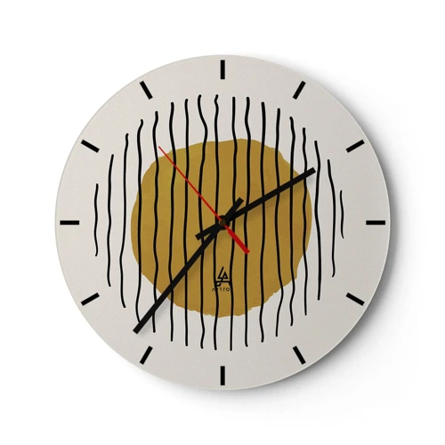 Horloge murale - Pendule murale - Abstraction tremblante de chaleur - 30x30 cm