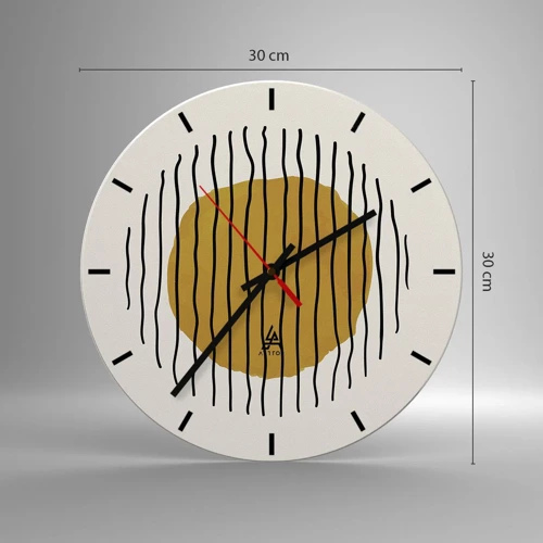 Horloge murale - Pendule murale - Abstraction tremblante de chaleur - 30x30 cm