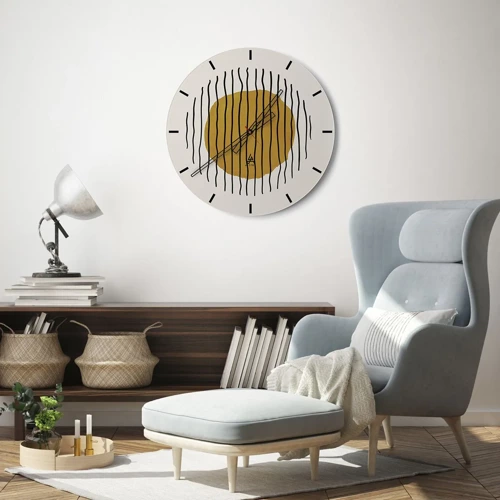 Horloge murale - Pendule murale - Abstraction tremblante de chaleur - 30x30 cm