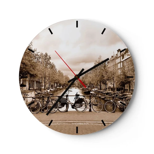 Horloge murale - Pendule murale - Ambiance hollandaise - 30x30 cm