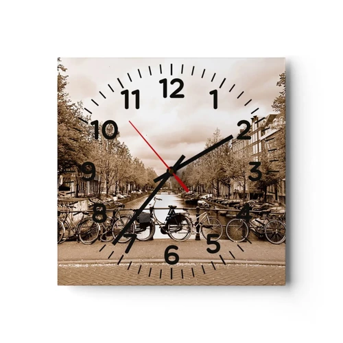 Horloge murale - Pendule murale - Ambiance hollandaise - 40x40 cm
