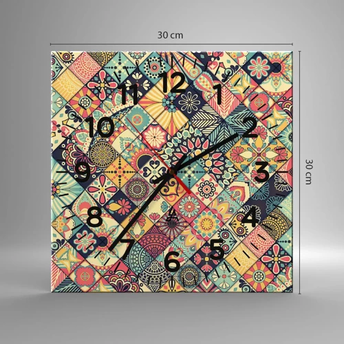 Horloge murale - Pendule murale - Ambiance marocaine - 30x30 cm